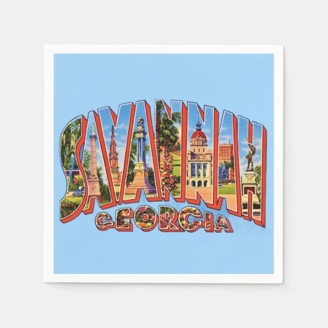 Savanah Georgia Cocktail servetter (Framsidan)