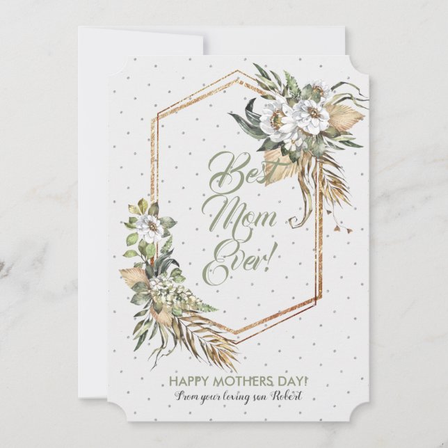 Savanna blommor ram julkort (Framsida)