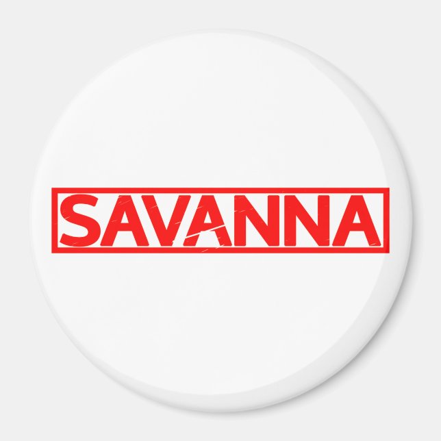 Savanna Frimärke Magnet (Framsidan)