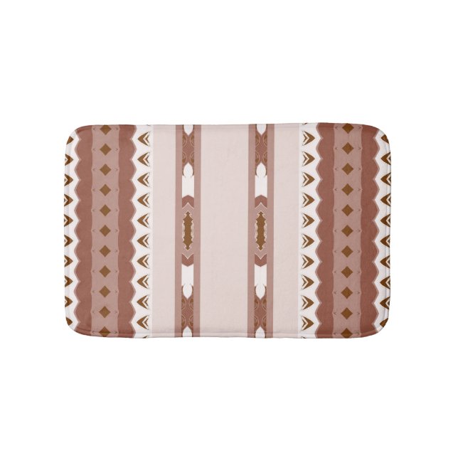Savanna Mocha Modern Afrikansk Geometrisk Badrumsmatta (Framsidan)