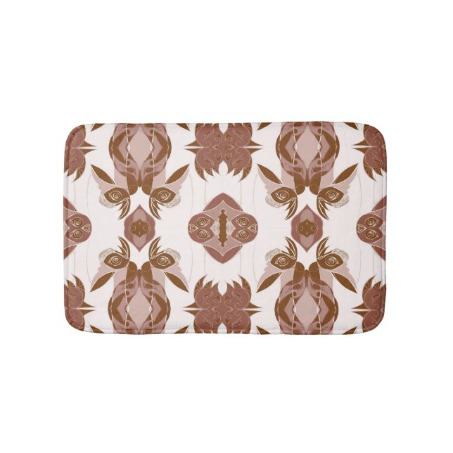 Savanna Mocha Modern Afrikansk Geometrisk Badrumsmatta (Framsidan)