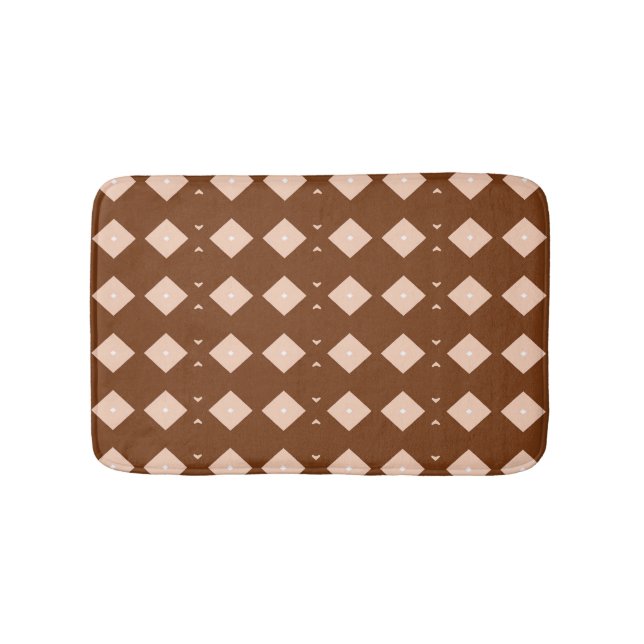 Savanna Mocha Modern Afrikansk Geometrisk Badrumsmatta (Framsidan)