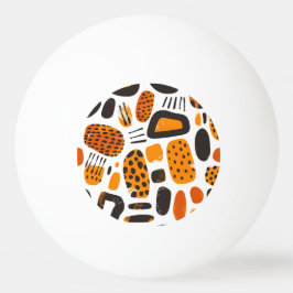 "Savanna Pop: Tribal Vibes in Orange & Black" Pingisboll