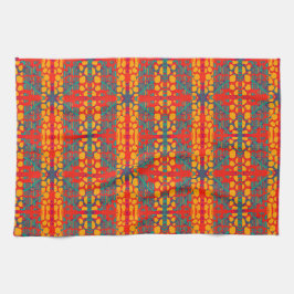 Savanna Remix: Afrocentric Animal Collage Kökshandduk