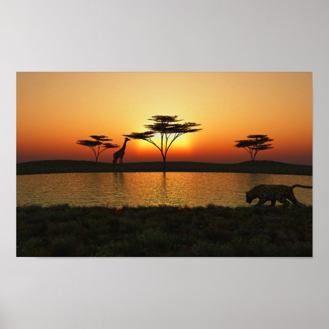 Savanna Sunset Poster (Framsidan)