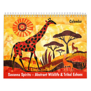 Savannaandar – Abstrakt Wildlife & Tribala Ekko Kalender
