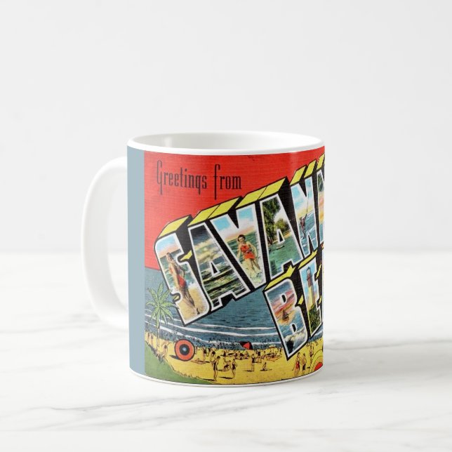 Savannah Beach Georgia 2 Välkomstmugg Kaffemugg (Framsida vänster)