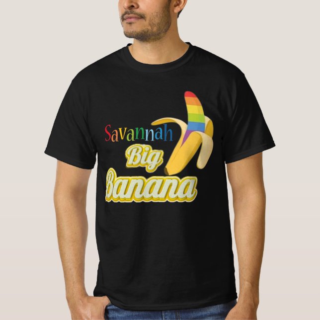 Savannah Big Gay Banana T Shirt (Framsida)