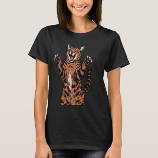 Savannah Cat Funny Design Roaring Serval Cat T Shirt