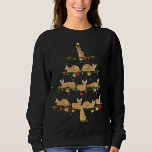 Savannah Cat Julafton Träd Gift Santa Hat Savannah T Shirt