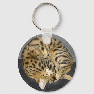 Savannah Cat Keychain Nyckelring