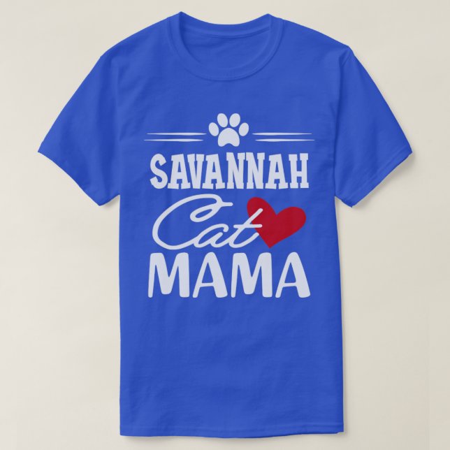 Savannah Cat Mamma T Shirt (Design framsida)