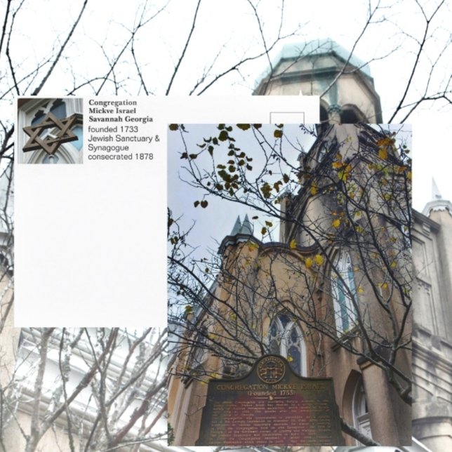 Savannah Congregation Mickve Israel Fotografisk Vykort (Skapare uppladdad)
