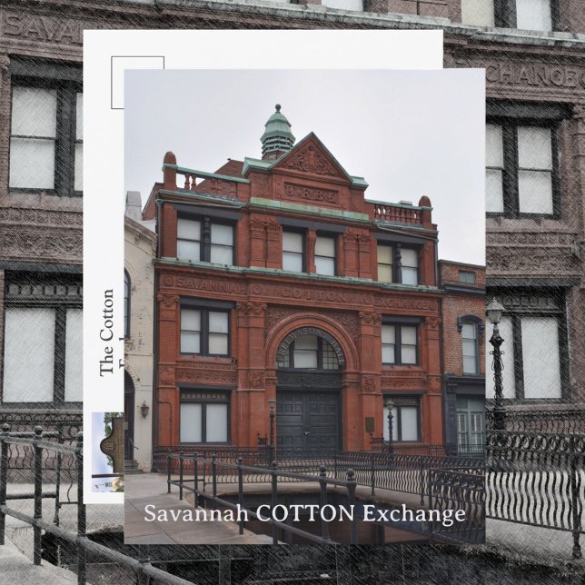 Savannah Cotton Exchange Georgia Fotografisk Vykort (Skapare uppladdad)