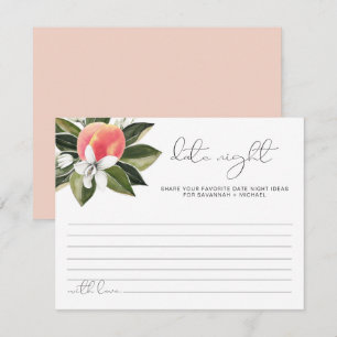 SAVANNAH Cute Peach Date Night Ideas Adapter Inbjudningar