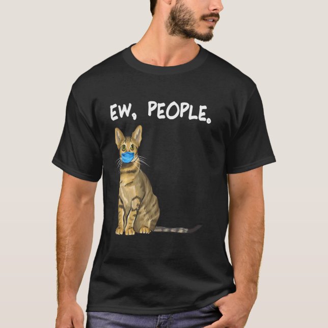 Savannah Ew Människor  Katt Som Har Andmask T Shirt (Framsida)