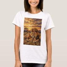 Savannah Family Lion Art T‑Shirt Unisex 