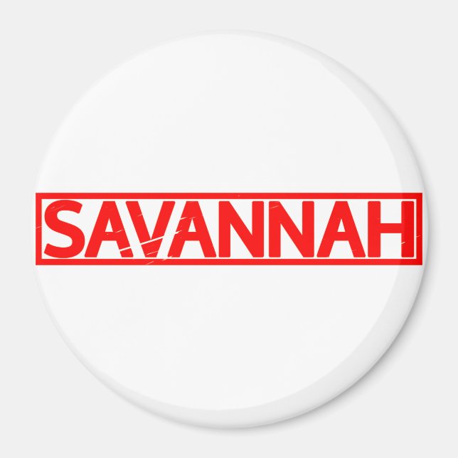 Savannah Frimärke Magnet (Framsidan)
