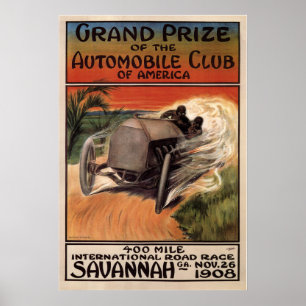 Savannah GA 1908 för 400 Mile internationell Poster