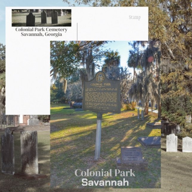 Savannah GA Colonial Park Cemetery Fotografisk Vykort (Skapare uppladdad)
