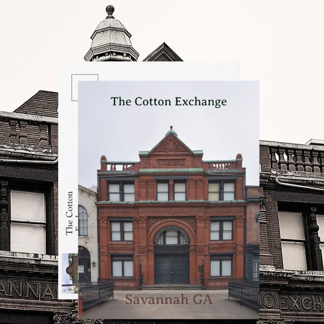 Savannah GA Cotton Exchange Fotografisk Vykort (Skapare uppladdad)