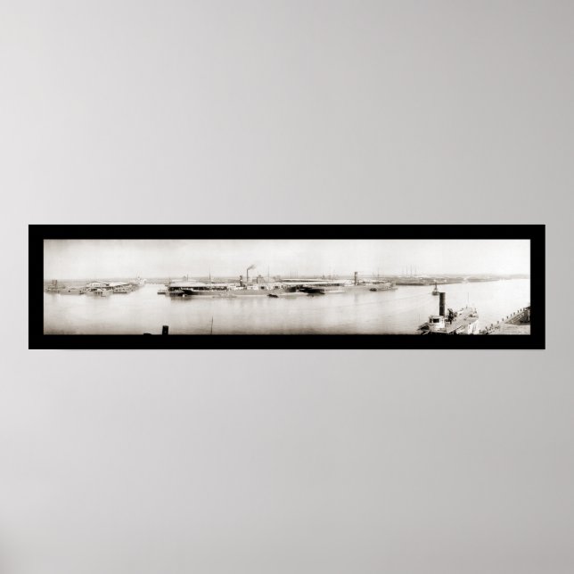 Savannah, GA Docks Photo 1909 Poster (Framsidan)