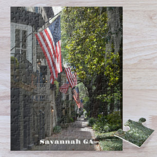 Savannah GA Flagga Line E Jones St Photographic Pussel