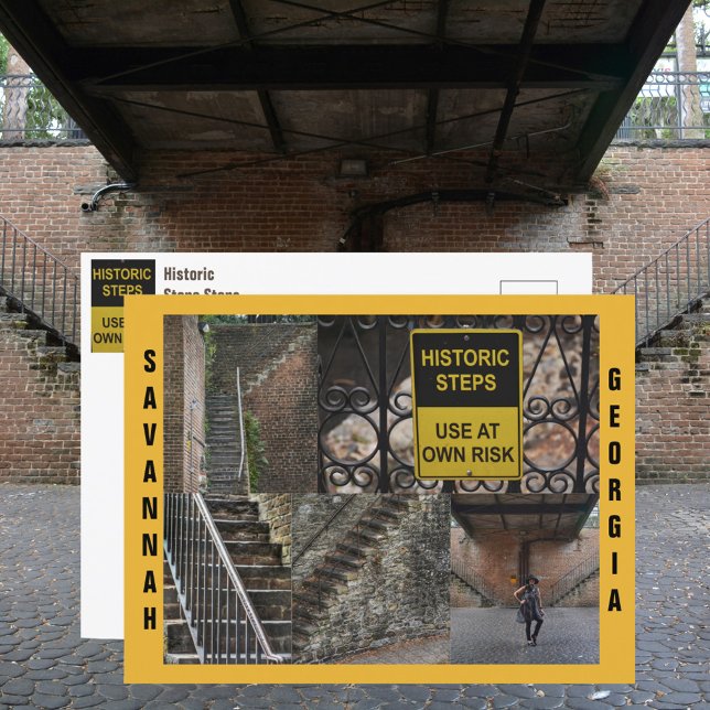 Savannah GA Historiska Steg Fotografisk Vykort (Skapare uppladdad)