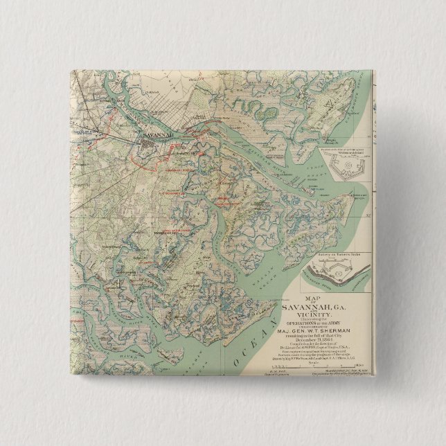 Savannah, Ga och närhet Knapp (Framsida)