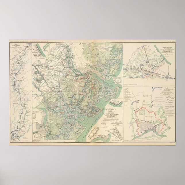 Savannah, Ga och närhet Poster (Framsidan)