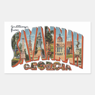 Savannah GA Rektangulärt Klistermärke