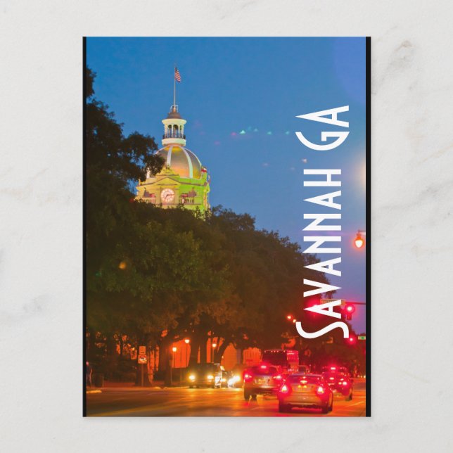 Savannah GA Vykort (Framsida)