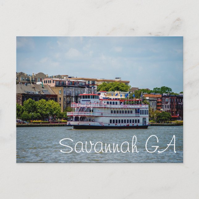 Savannah GA Vykort (Framsida)