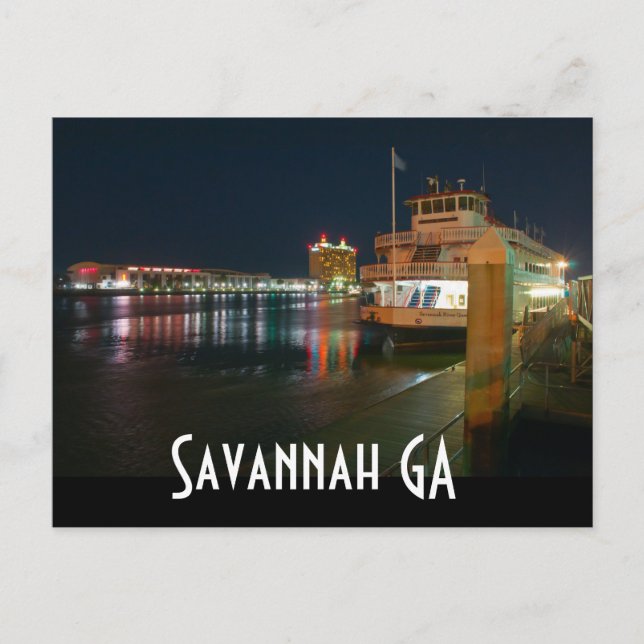 Savannah GA Vykort (Framsida)