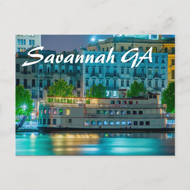 Savannah GA Vykort (Framsida)