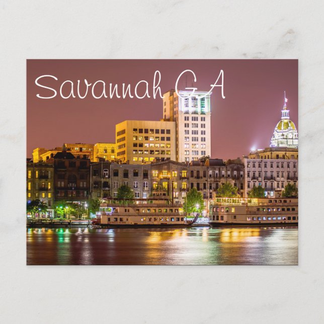Savannah GA Vykort (Framsida)