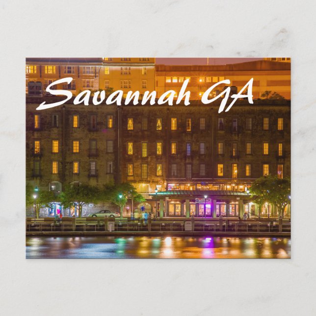 Savannah GA Vykort (Framsida)