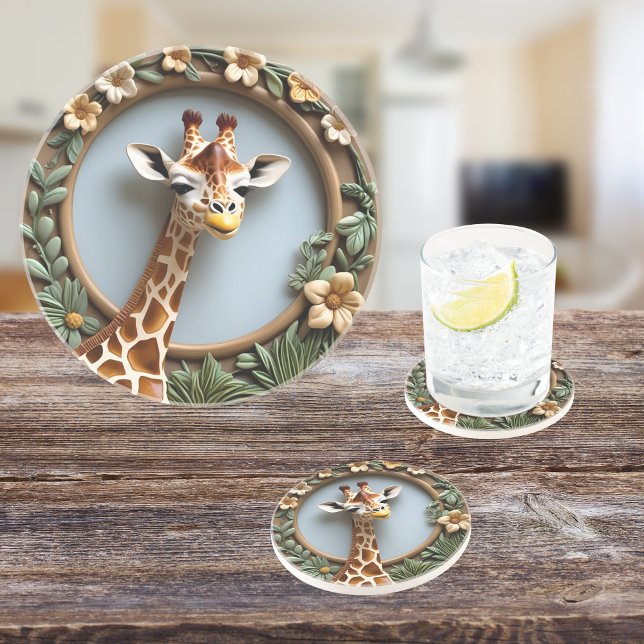 Savannah Gaze Round Sandstone Underlägg (Skapare uppladdad)