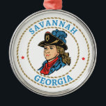 Savannah Georgia Colonial Julgransprydnad Metall<br><div class="desc">Savannah,  Georgia invites history buffs to walk its colonial-era squares and cobblestone streets,  where its 1733 founding,  preserved town plan,  and centuries-old architecture create a vivid window into America’s early past.</div>