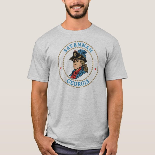 Savannah Georgia Colonial T Shirt (Framsida)