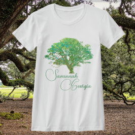 Savannah Georgia Enchanting Live Oak Träd T Shirt
