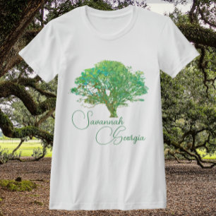 Savannah Georgia Enchanting Live Oak Träd T Shirt