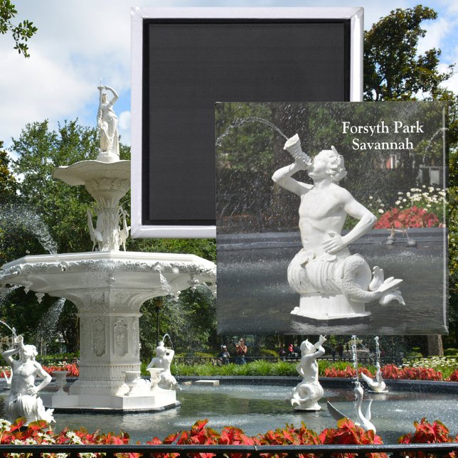 Savannah Georgia Forsyth Park Fontän Triton Magnet (Skapare uppladdad)