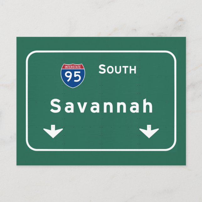 Savannah Georgia ga Interstate Highway Freeway : Vykort (Framsida)
