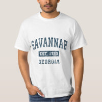 Savannah Georgia GA Vintage Sports Design Navy Pri