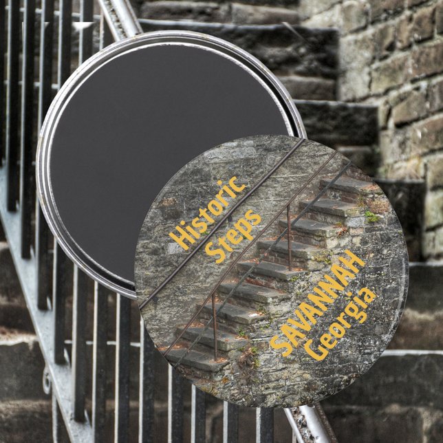 Savannah Georgia Historic Steps Photographic Magnet (Skapare uppladdad)