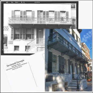 Savannah Georgia Historiska Eppinger House Vykort