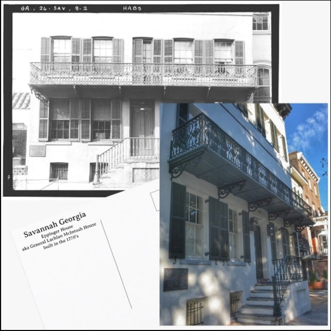 Savannah Georgia Historiska Eppinger House Vykort (Skapare uppladdad)