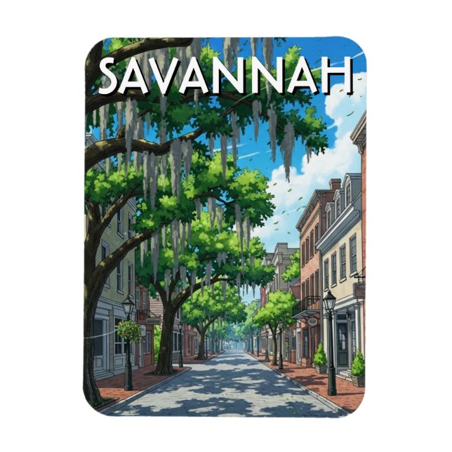 Savannah Georgia Resa Magnet (Vertikal)