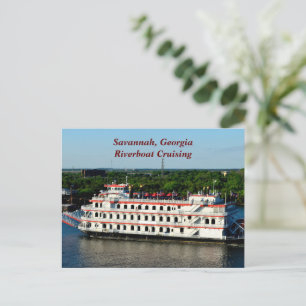 Savannah, Georgia Riverboat Helg Vykort